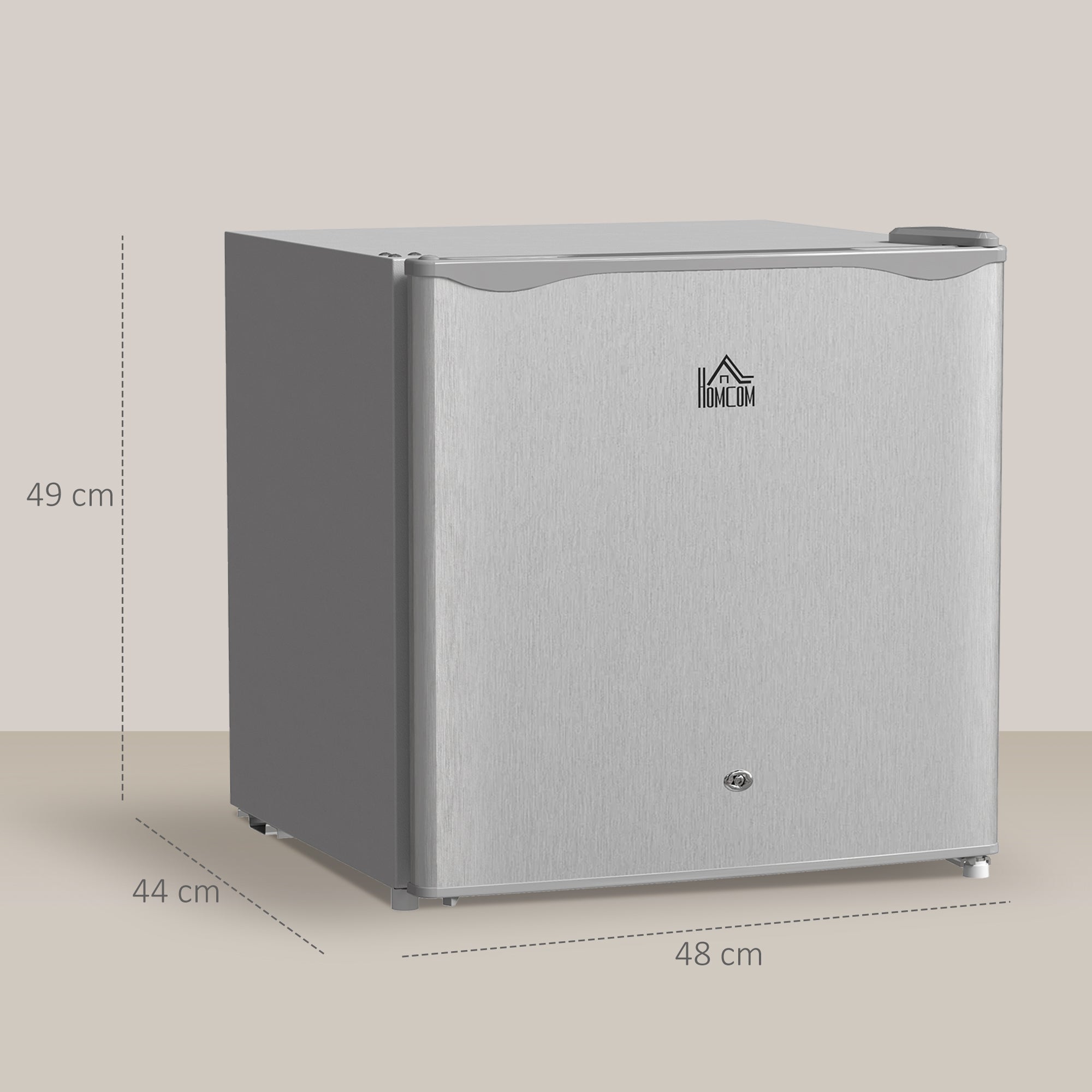 46 Litre Lockable Countertop Fridge - Grey