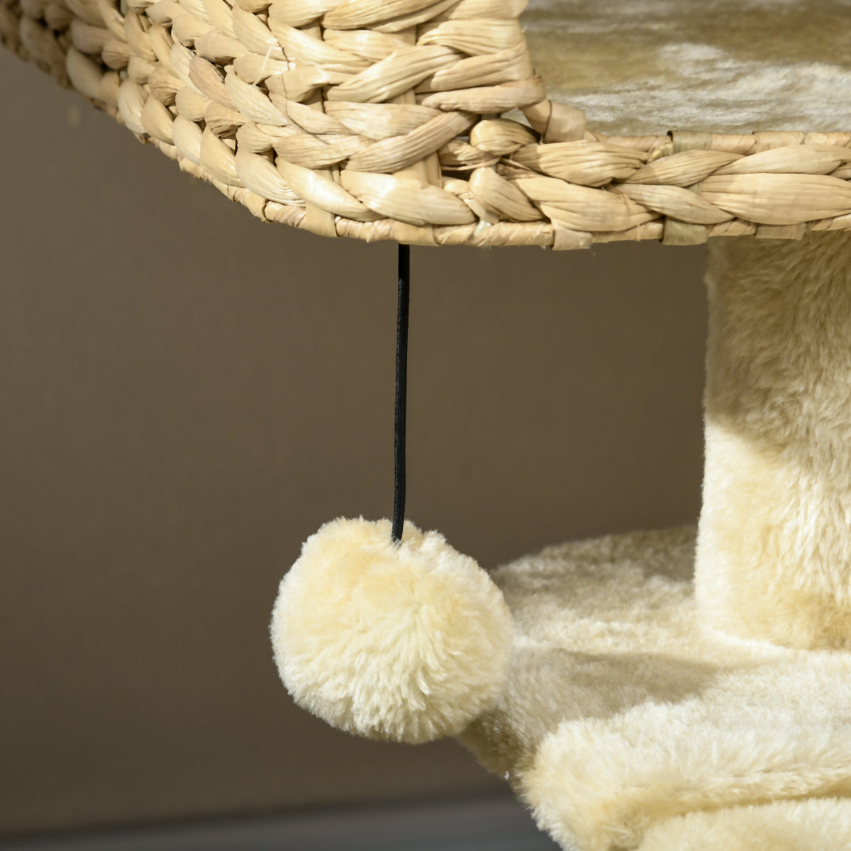 95cm Cat Tree Tower for Indoor Cats, with Scratching Post, Cat House, Toy Ball, Platform - Beige