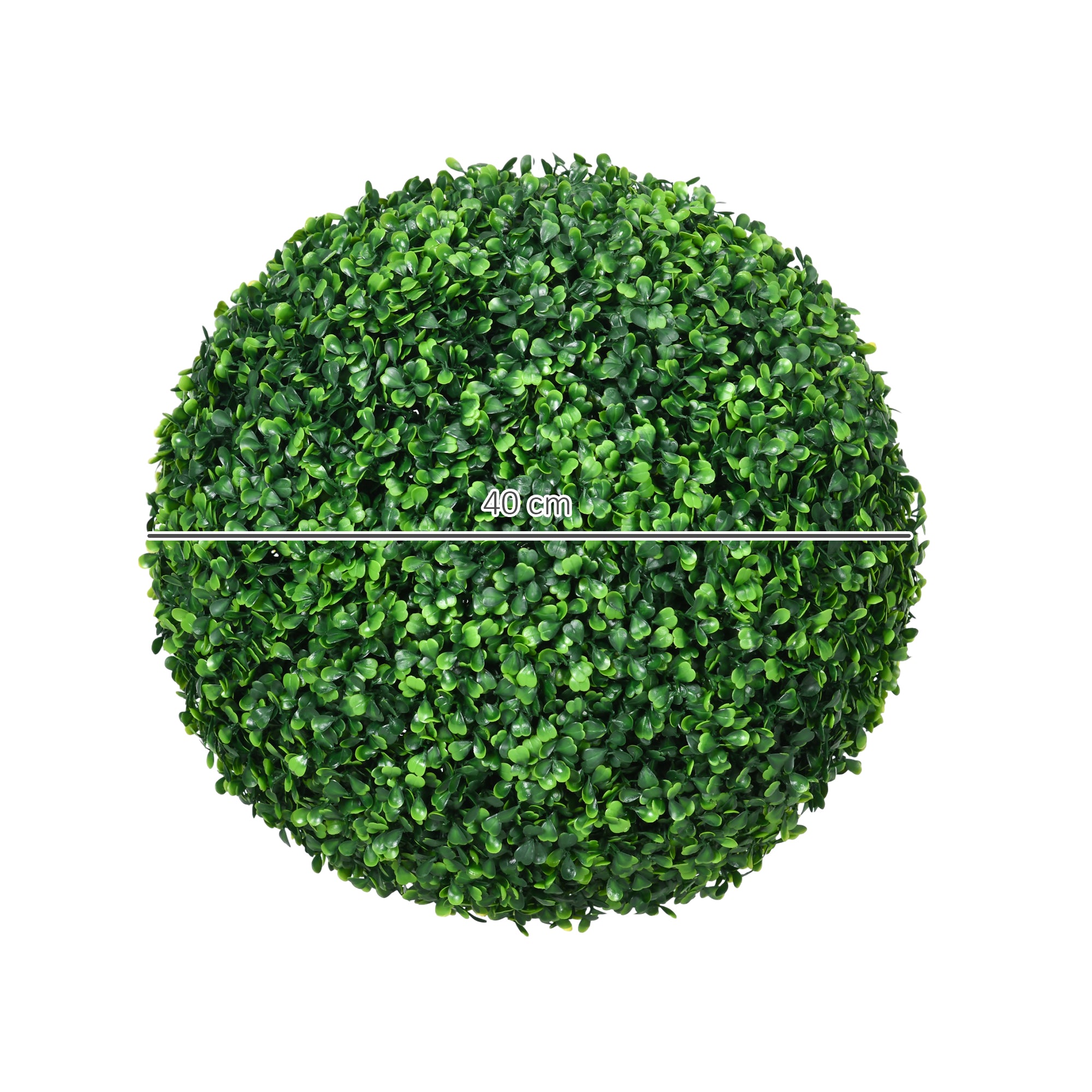 Set of Two Artificial Boxwood Balls Plants - Green