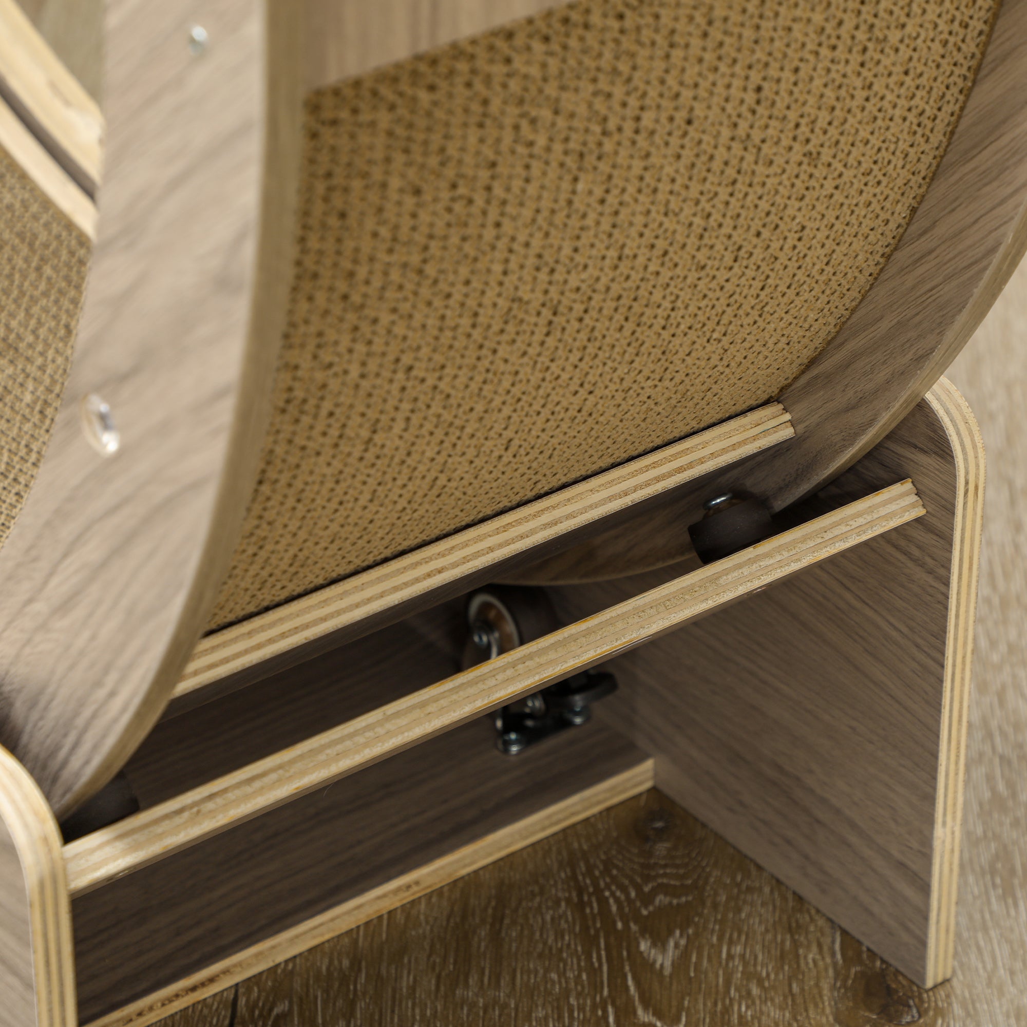 Cat Wheel with Brake, Scratching Pads - Walnut Brown