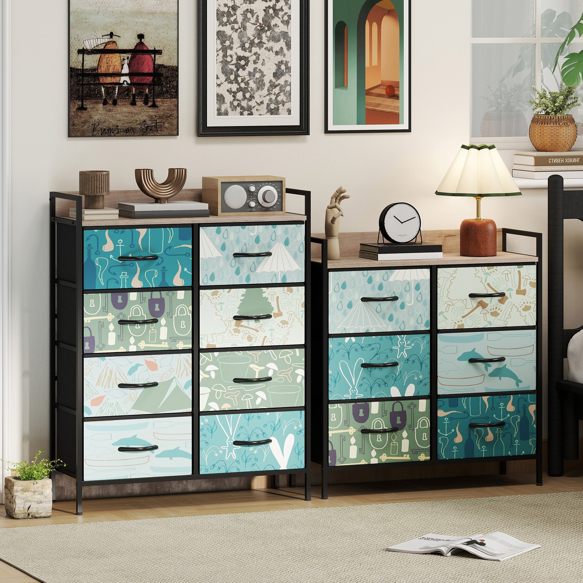 6-Drawer Chest of Drawers - Blue