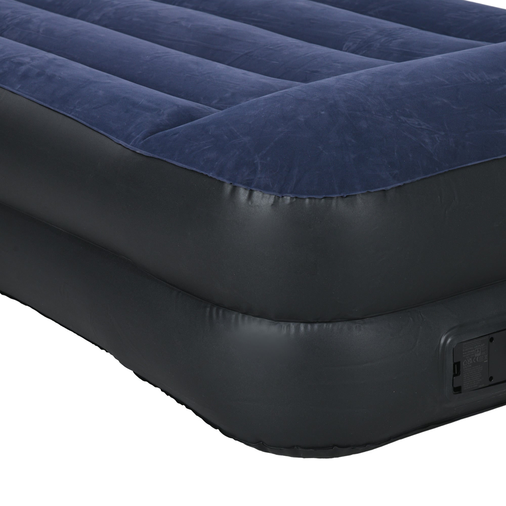 King-Size Air Bed with Built-in Electric Pump for Ultimate Comfort - Blue