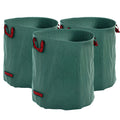 Set of 3 Heavy Duty 272L Foldable Garden Waste Bags - Green