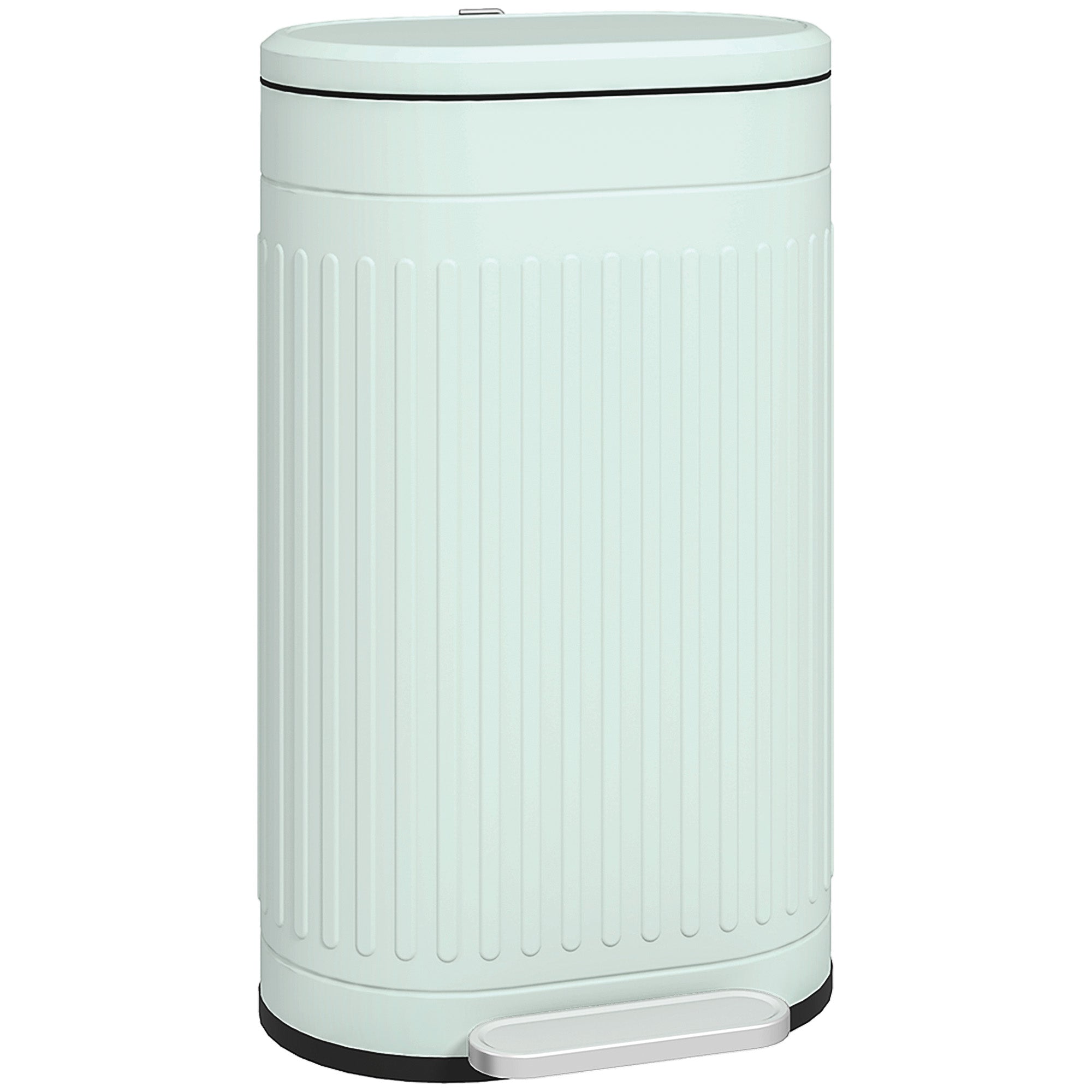 30L Metal Kitchen Bin, with Soft-Close Lid - Light Green