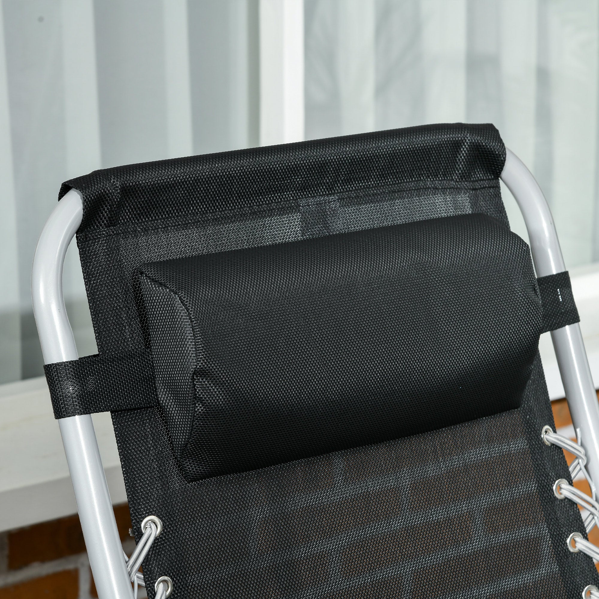 2pc Reclining Zero Gravity Sun Loungers ,Folding Chaise Lounge Chair with Cushions, Blue