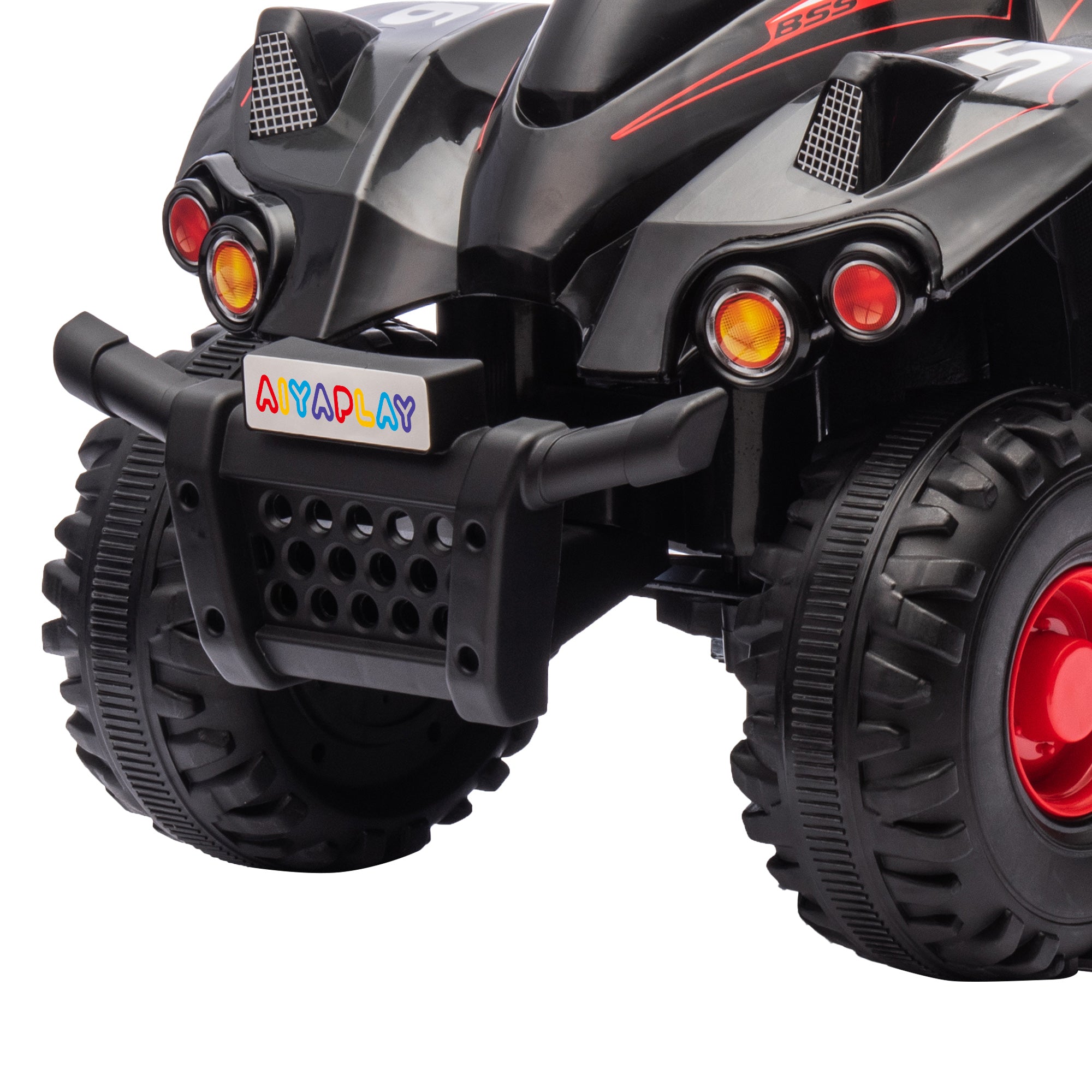 6V Kids Electric Quad Bike w/ Music, Forward Function, for 2-6 Years, Black