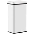 50L Sensor Bin with Soft-Close Lid, Stainless Steel Automatic Touchless Motion Sensor Kitchen Bin, White