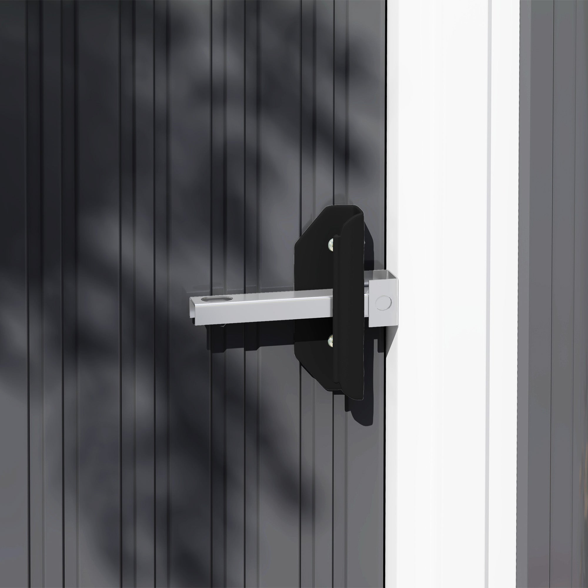 5 x 3ft Garden Storage Shed with Sliding Door and Sloped Roof Outdoor Equipment Tool, Light Grey