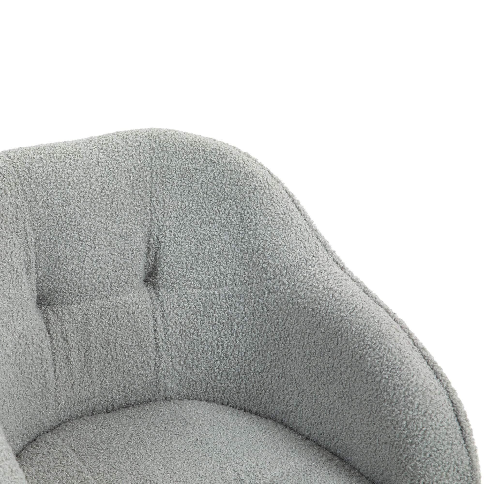 Teddy Fleece Swivel Office Chair - Grey