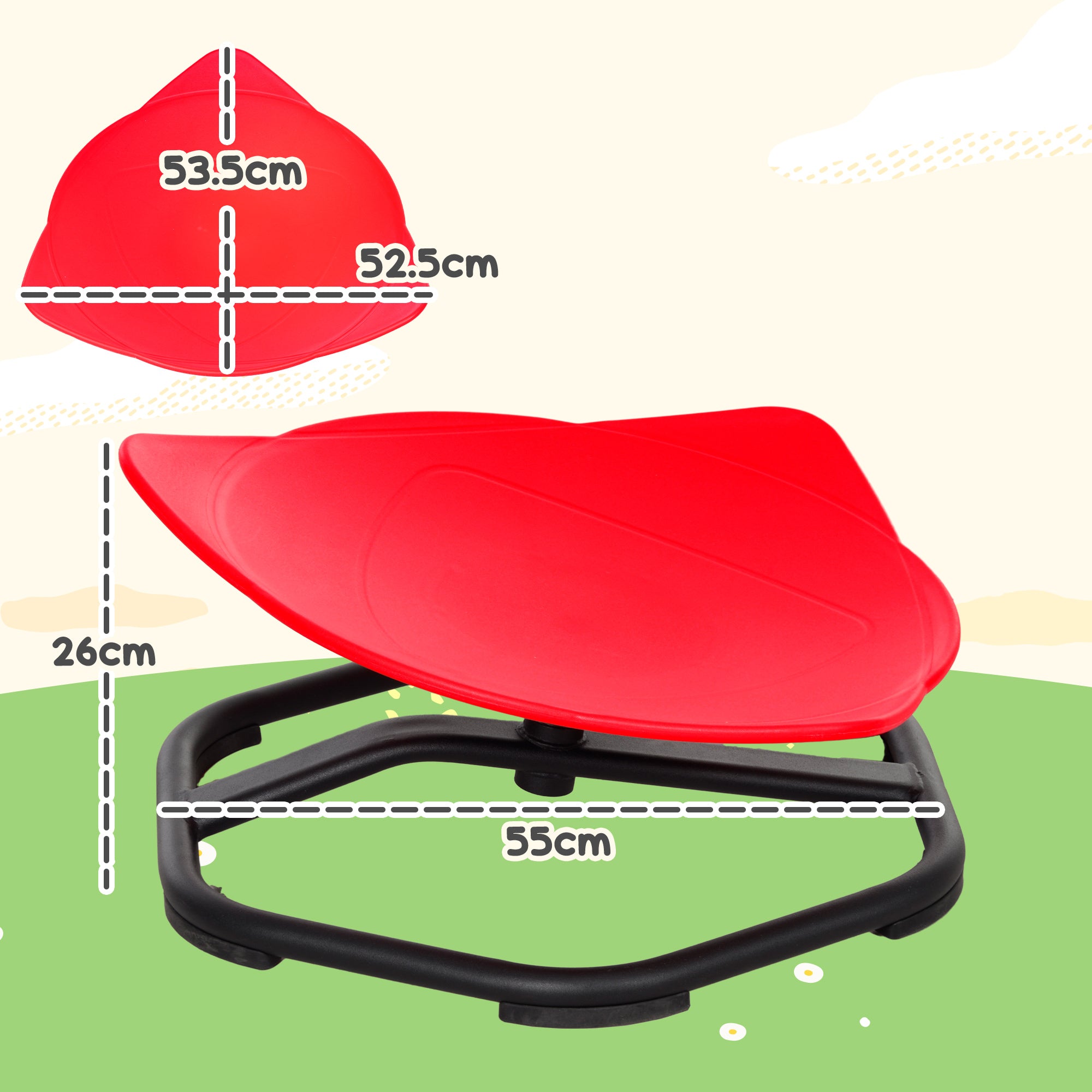 Spinning Chair for Autism Sit and Spin, Coordination & Balance, Sensory Spinning Chair for Toddlers 3-6 Years, Red