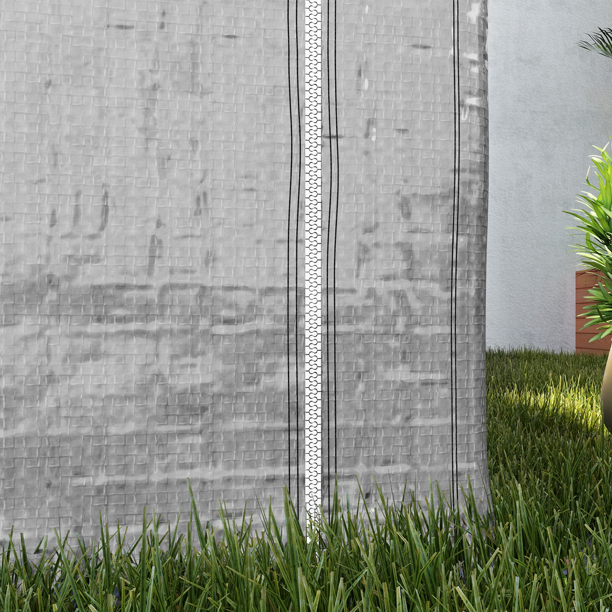 2 Metre Garden Fabric Storage Tent Set of 2 - Waterproof Grey