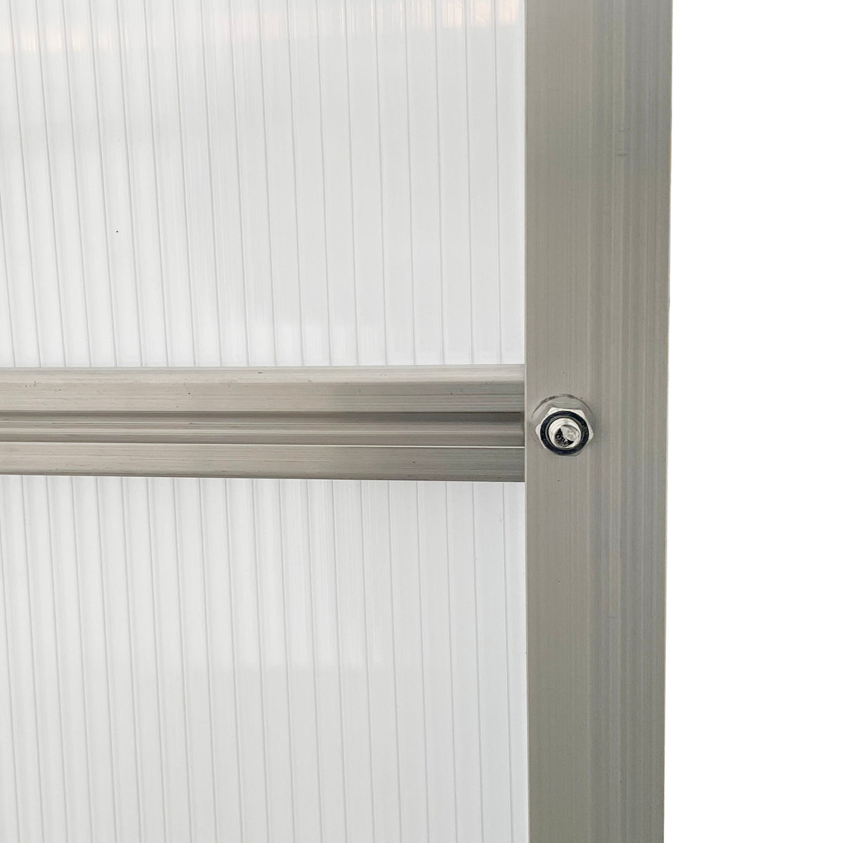 190 x 253 cm Walk-In Polycarbonate Greenhouse - Silver-Tone