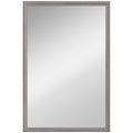 Wall Bathroom Mirror, 40 x 60 cm Wall-Mounted Mirror for Living Room, Bedroom, Hallway, Grey