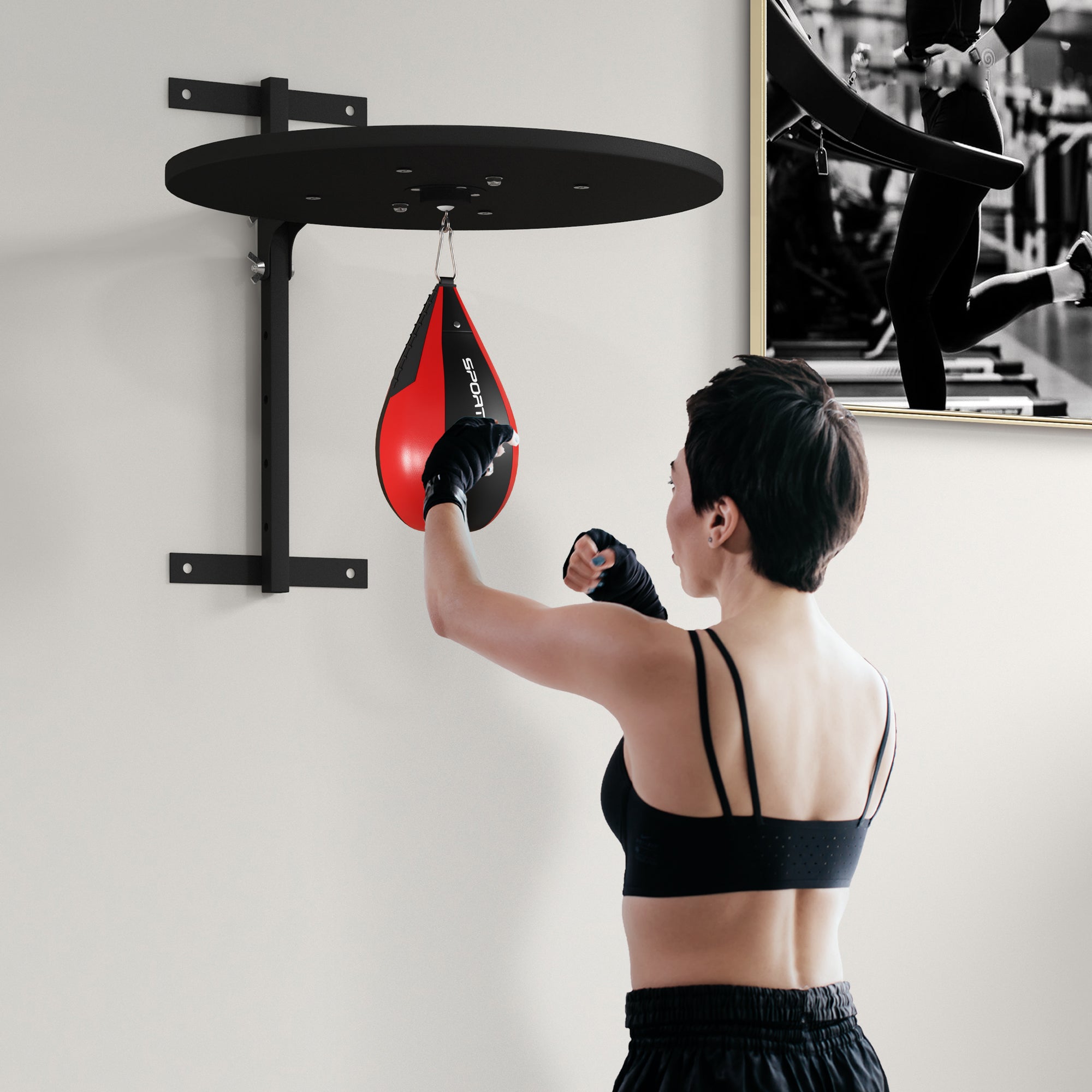 Wall Mounted Speed Bag Platform, Height Adjustable Punching Bag, Training Kit