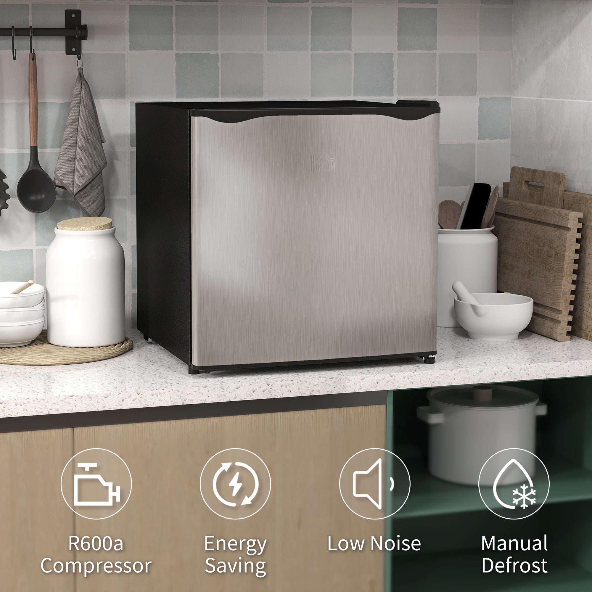 35L Mini Freezer, -24℃ to -14℃ Temperature - Silver Tone