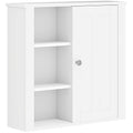 Clean and Simple Wall-Mounted Bathroom Storage Cabinet with Shelves - White