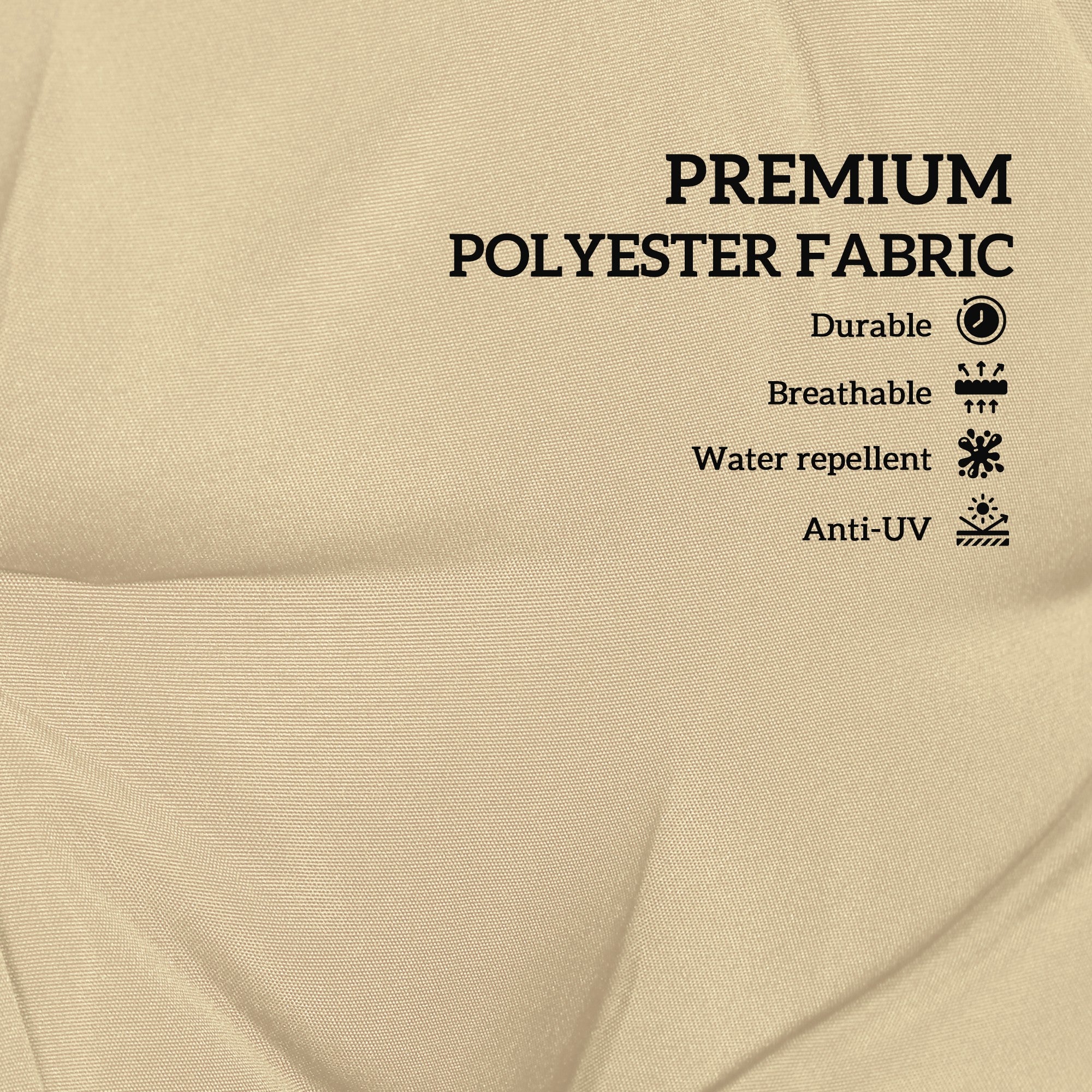 Set of Two Outdoor Seat Cushions - Khaki