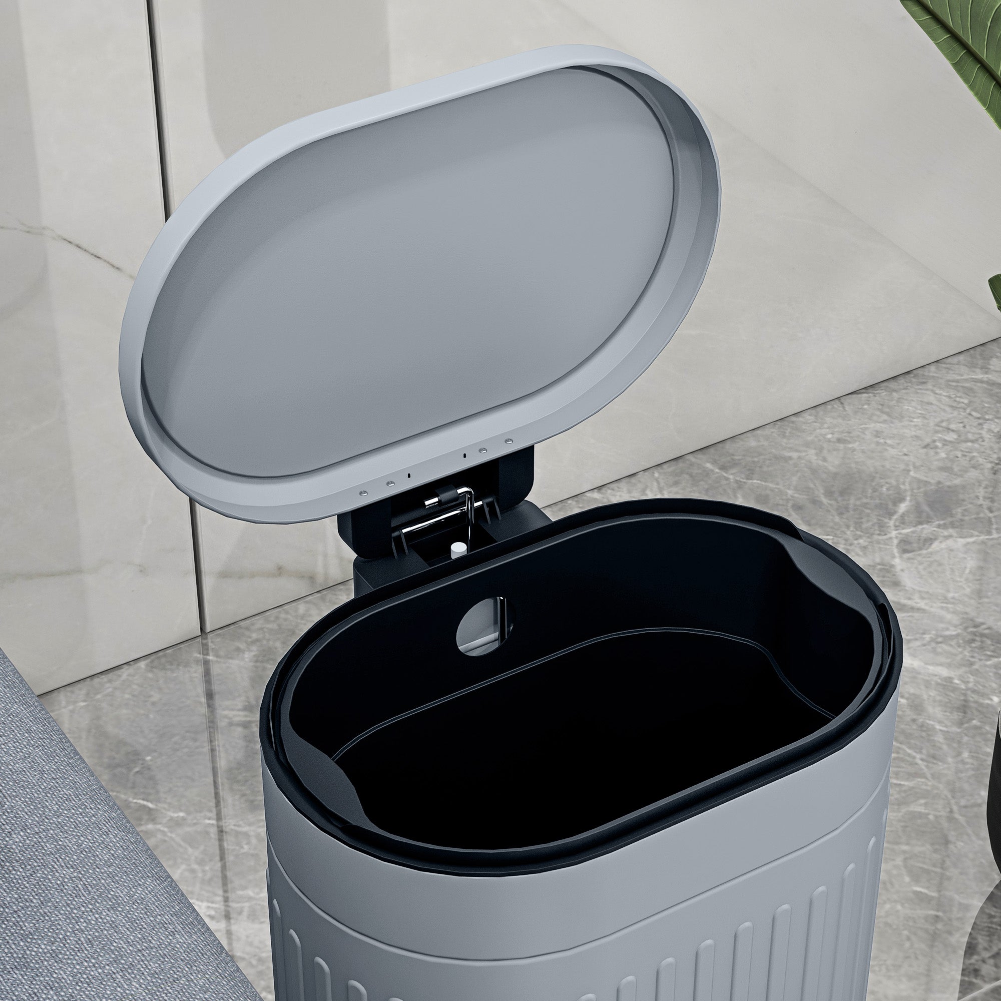 20L Metal Kitchen Bin, with Soft-Close Lid - Grey