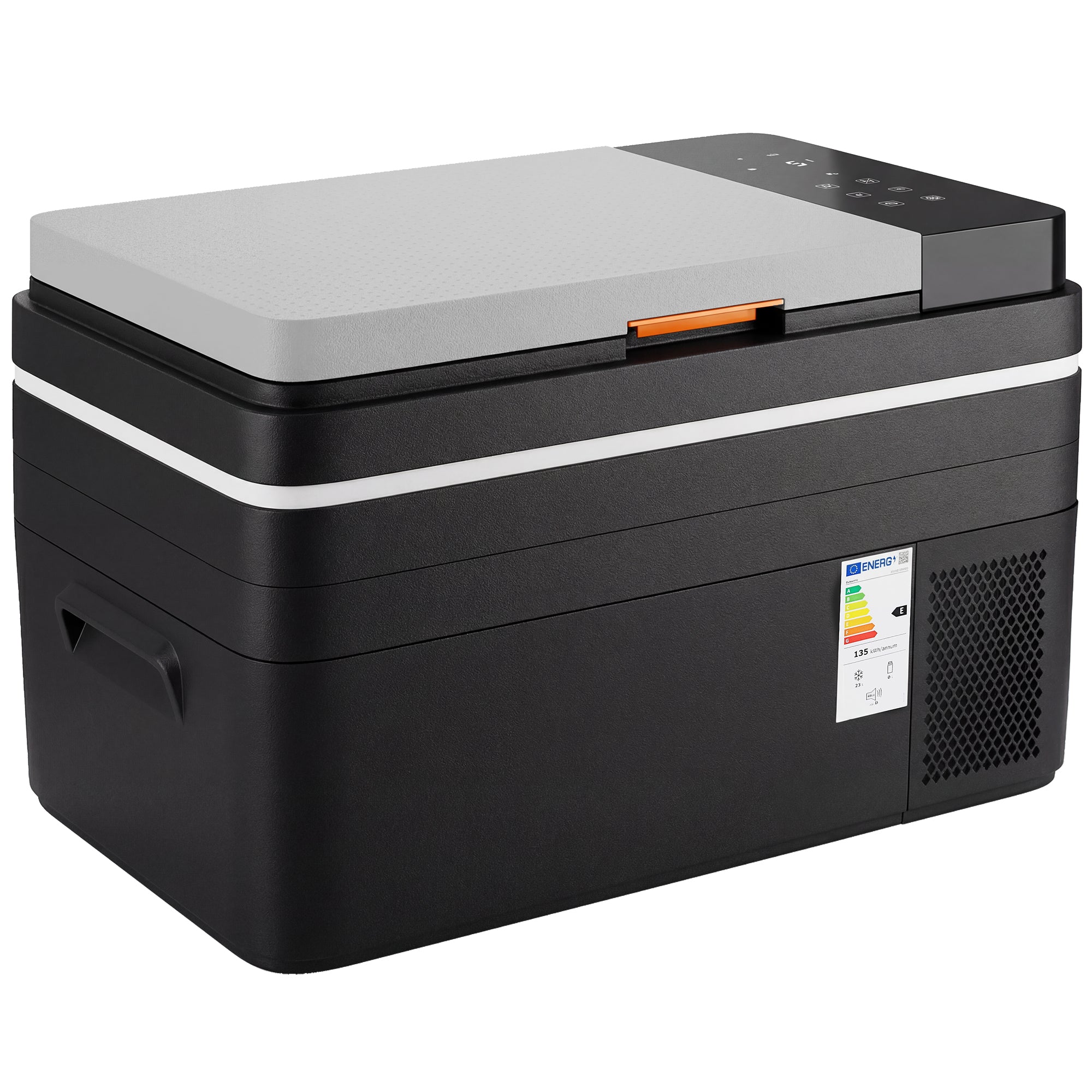 30L Compressor Car Fridge Freezer, Camping Refrigerator with App Control, 12/24V DC and 100-240V AC, Black