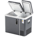 55L Compressor Car Fridge Freezer, Dual Zone Camping Refrigerator with App Control, Grey