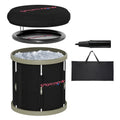 210L Portable Ice Bath Tub with Lid, Cover & Carry Bag for Athletes - Black