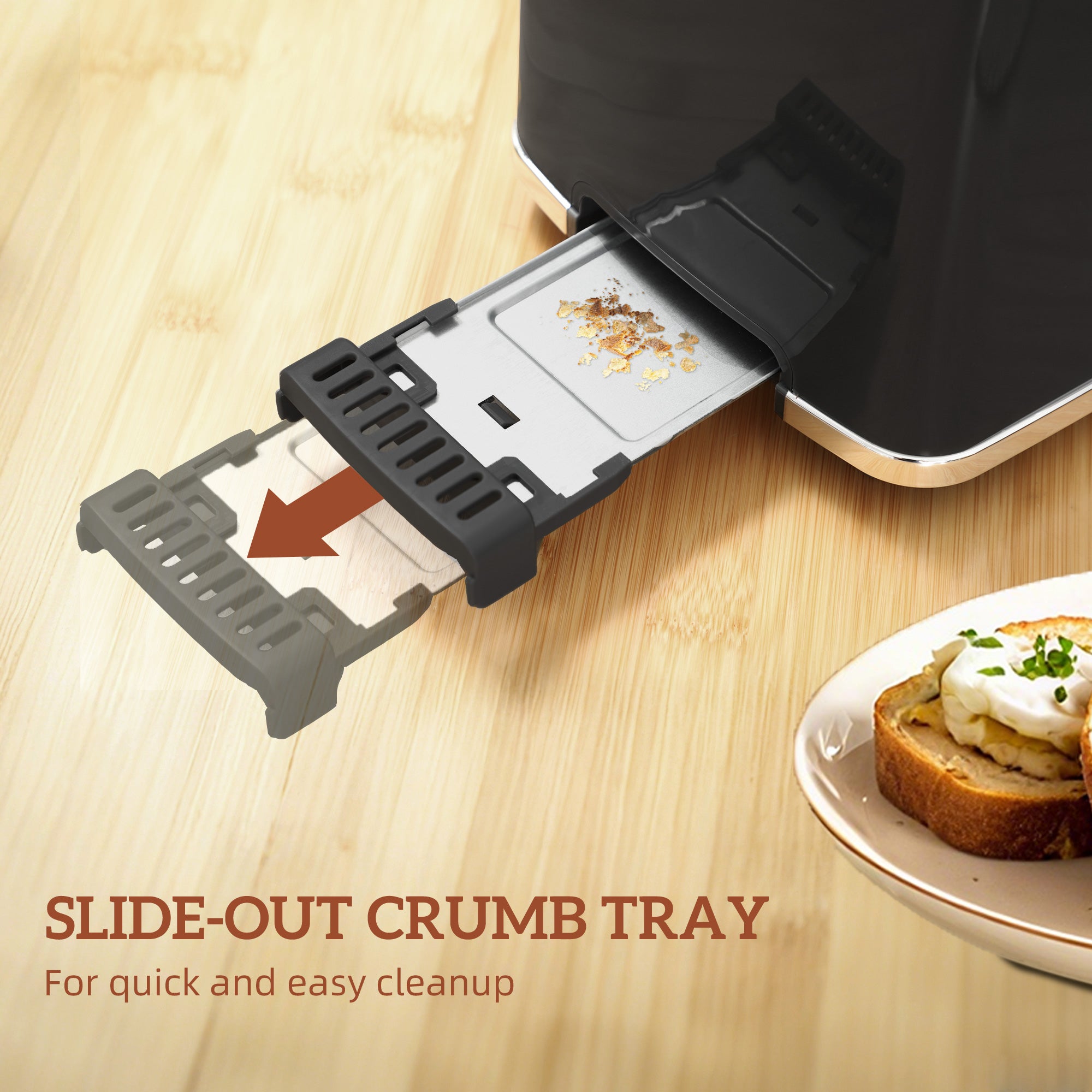Touch Screen Kettle and Toaster Set - Black
