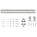 Sliding Door Hardware Kit Heavy Duty 304 Stainless Steel 152 cm Wide Door Silver Tone