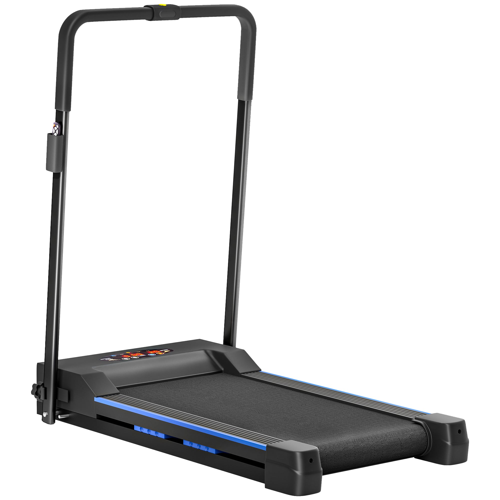 Folding Motorised Home Treadmill Walking Machine with LCD Monitor, Blue