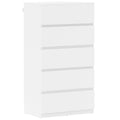 5-Drawer Chest of Drawers Storage Cabinet Modern Bedroom Dresser - White