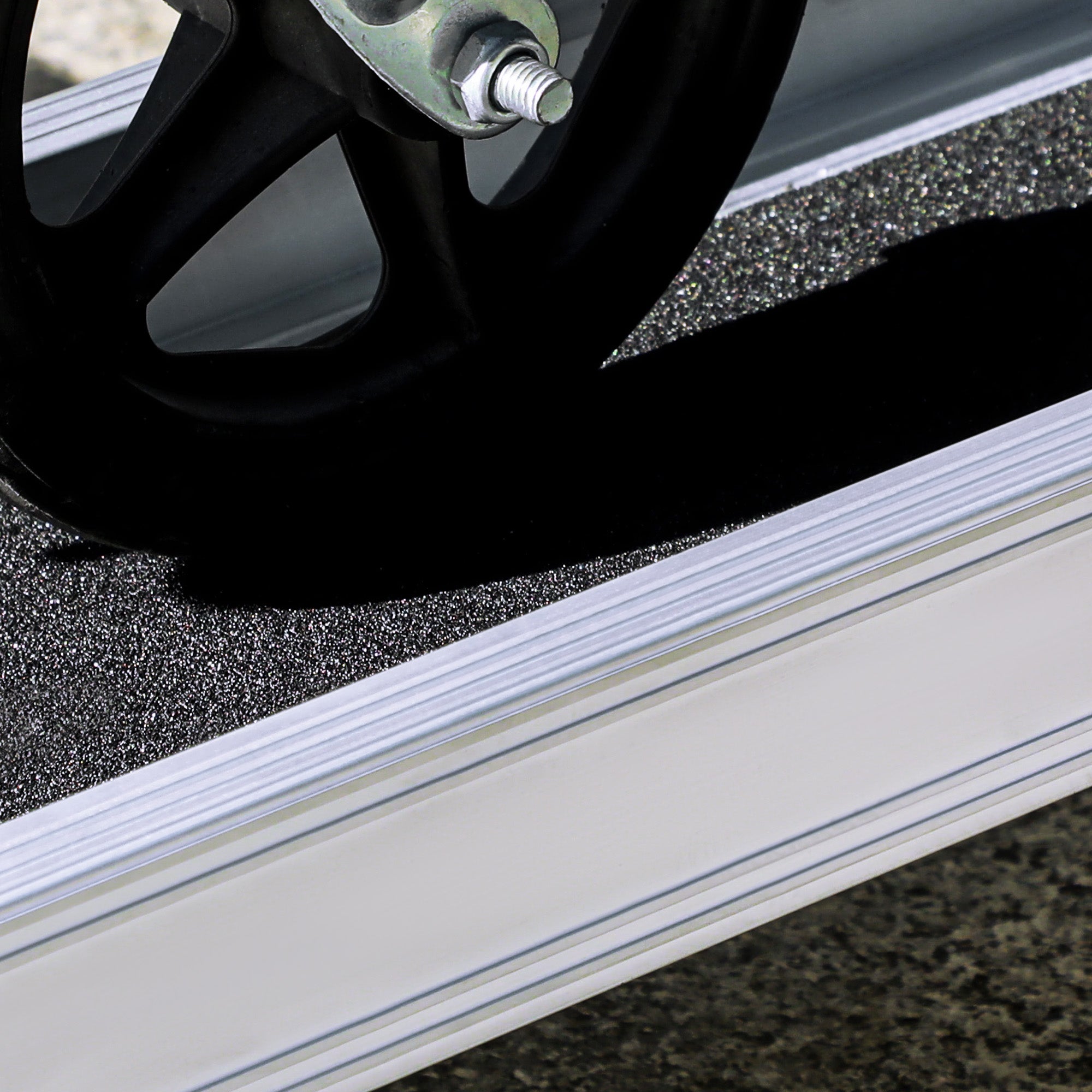 Set of Two 244cm Three-Level Aluminium Wheelchair Ramps