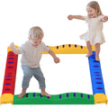 12PC Kids Balance Beam Stepping Stones with Non-Slip Pads - Multicoloured