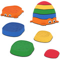 5PCS Sensory Stepping Stones for Toddlers, Frog-Shaped Kids Stepping Stones Set with Anti-Slip Edging for Ages 2-8