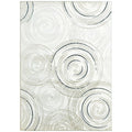 Modern Area Rug, Swirl Pattern Machine Washable Rug, Allergy-Friendly Floor Carpet for Living Room, Bedroom, Dining Room, Home Office, 170 x 120 cm, Cream White