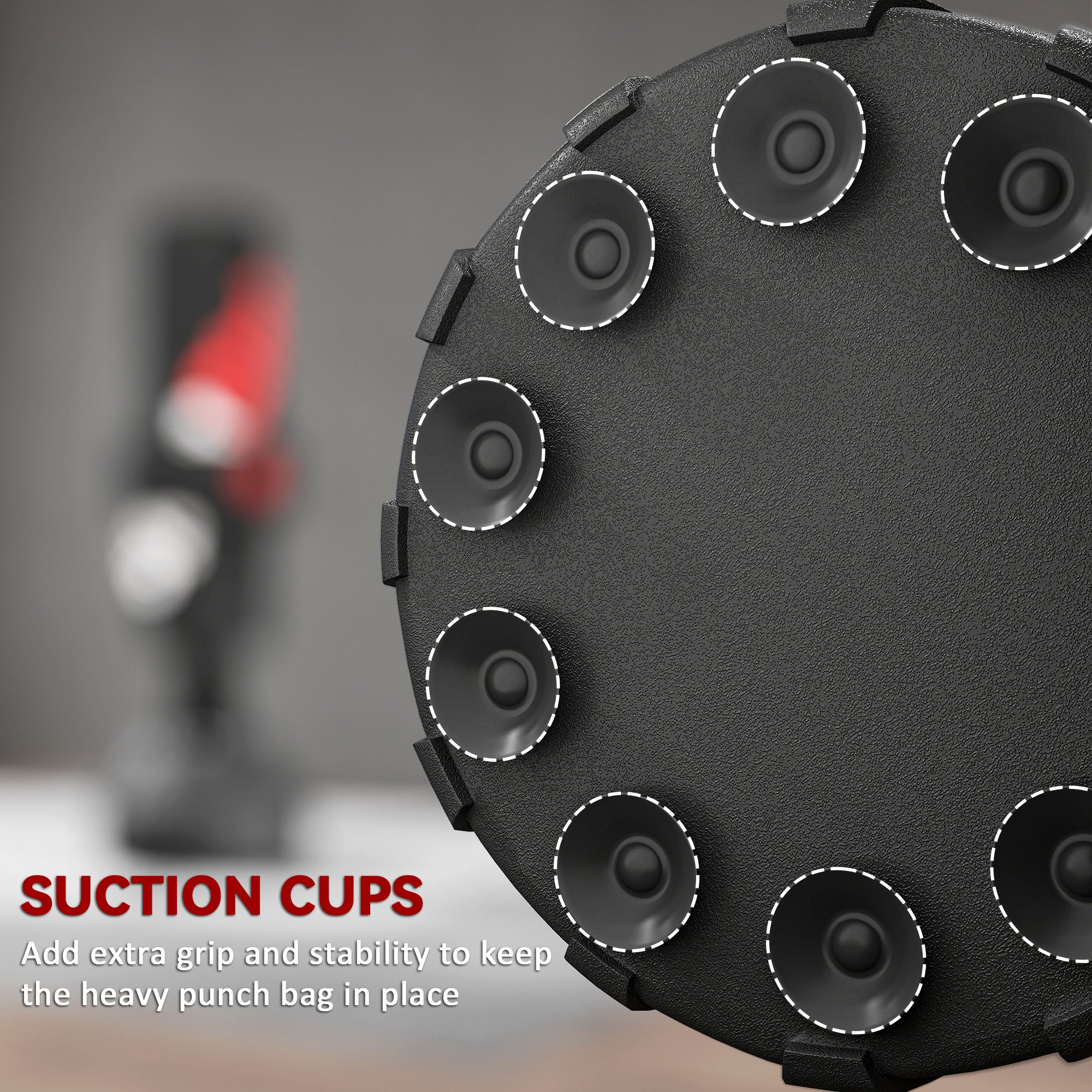 175cm Heavy Boxing Bag with Stand and Suction Cup Base
