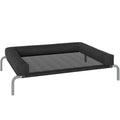 Elevated Dog Bed with Removable Bolsters, Raised Dog Bed for Medium Breeds, Portable Indoor & Outdoor Pet Cots, Black