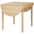 Wooden 4-6 Person Drop-Leaf Table - Natural Finish