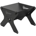 2-In-1 Portable BBQ Grill and Camping Fire Pit, Tabletop Charcoal Barbecue Grill with Gripper, Gloves and Carry Bag