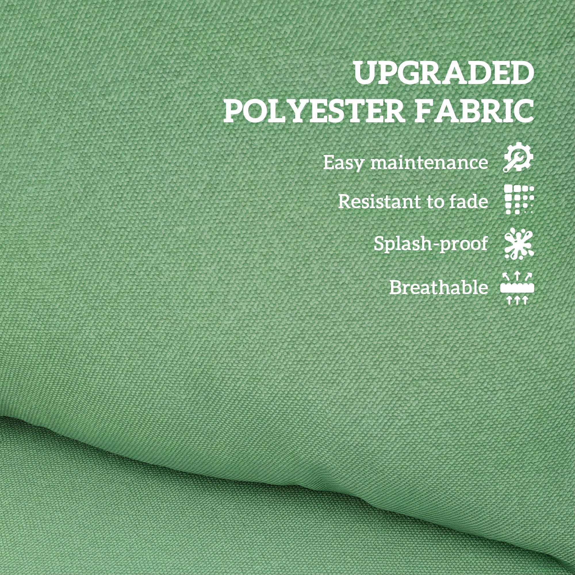 Seat and Back Padded Cushion Set, CUSHION ONLY - Green