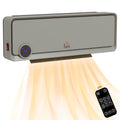 Wall Downflow Electric Heater 1000W/2000W with Timer Remote Oscillating for Bedroom Home Office - Grey