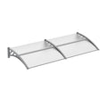Clear Door Canopy Awning 196x75cm Outdoor Window Rain Shelter for Front/Back Door - Clear