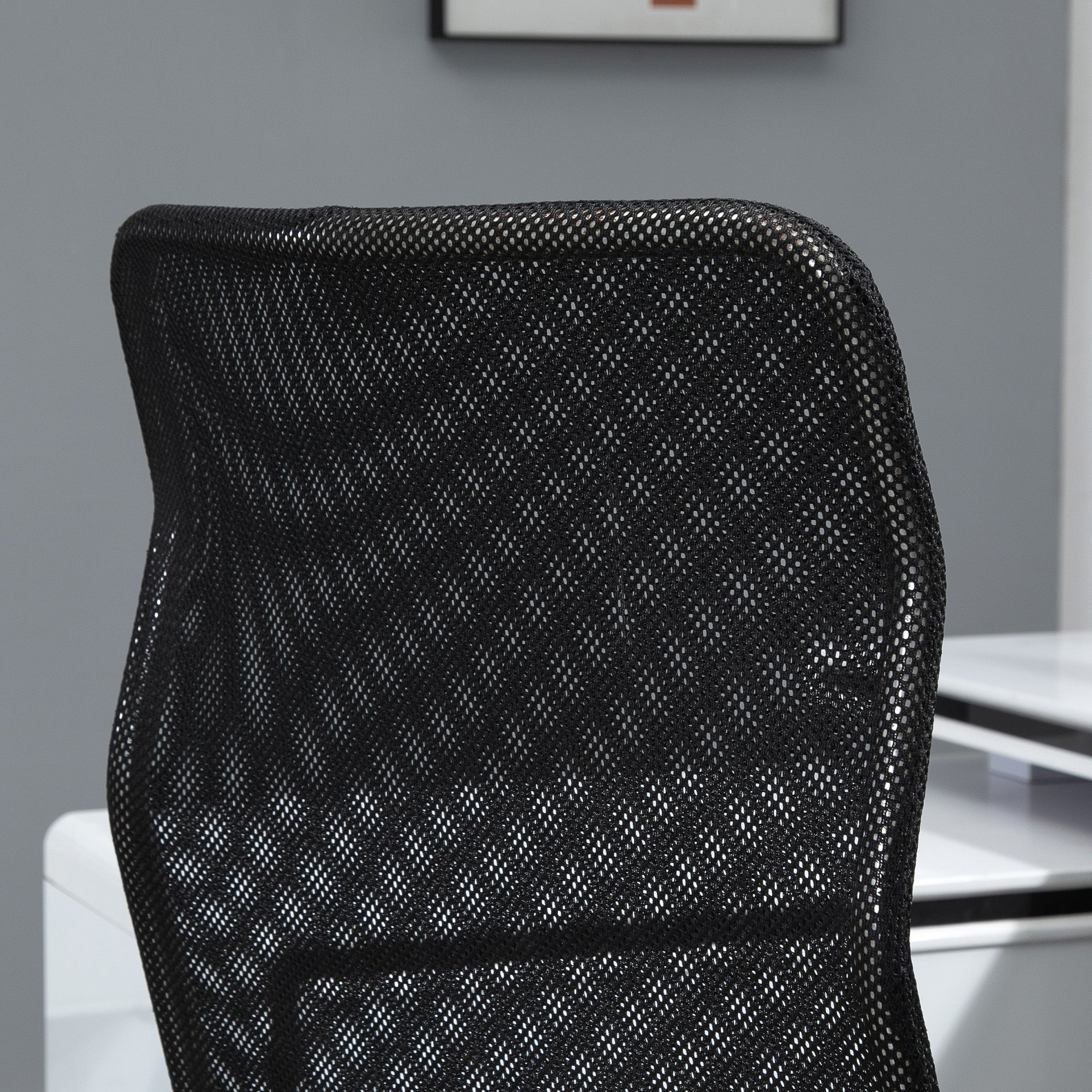 Plastic High Back Home Office Chair Black