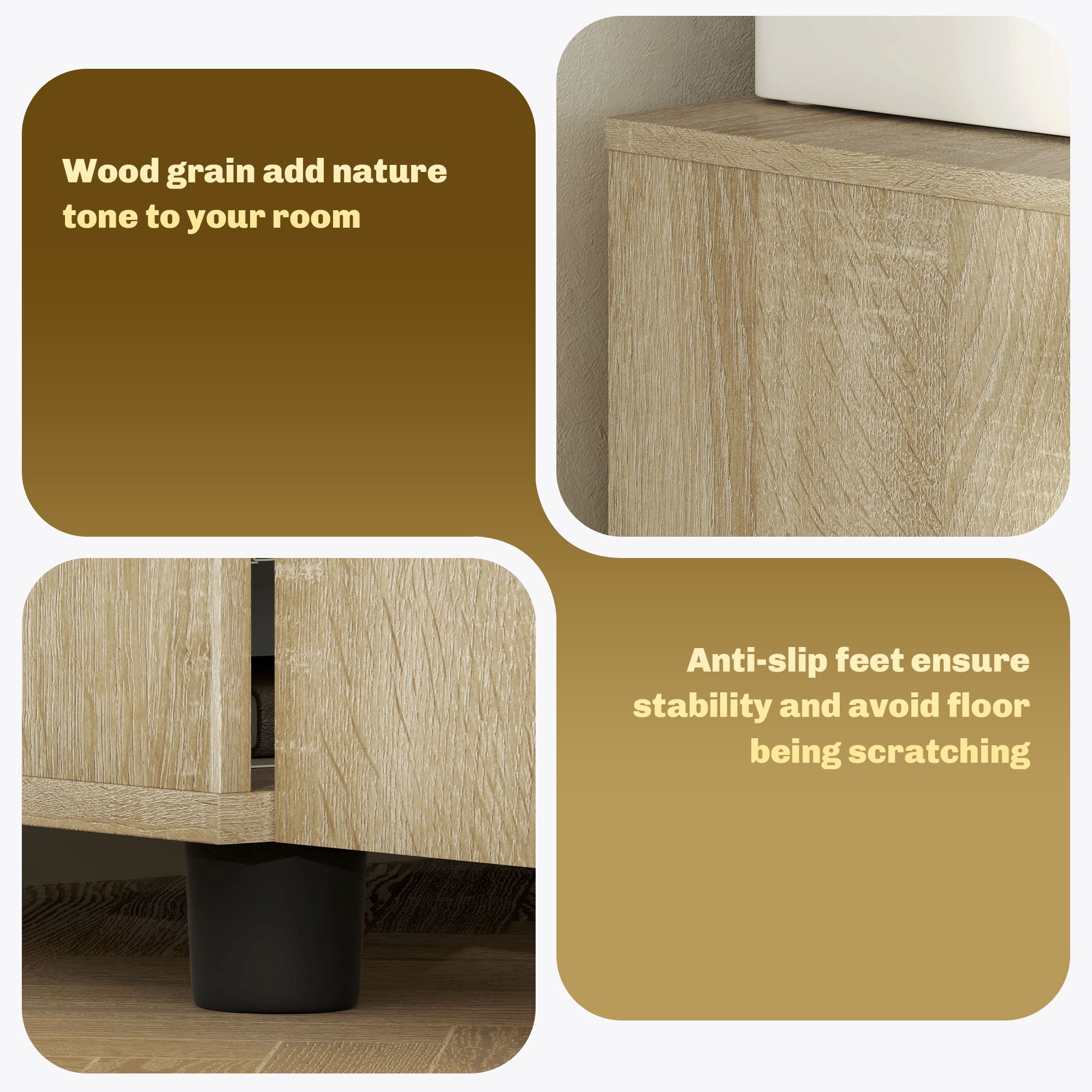 Two-Tier Locking Office Storage Cabinet with Keys - Oak