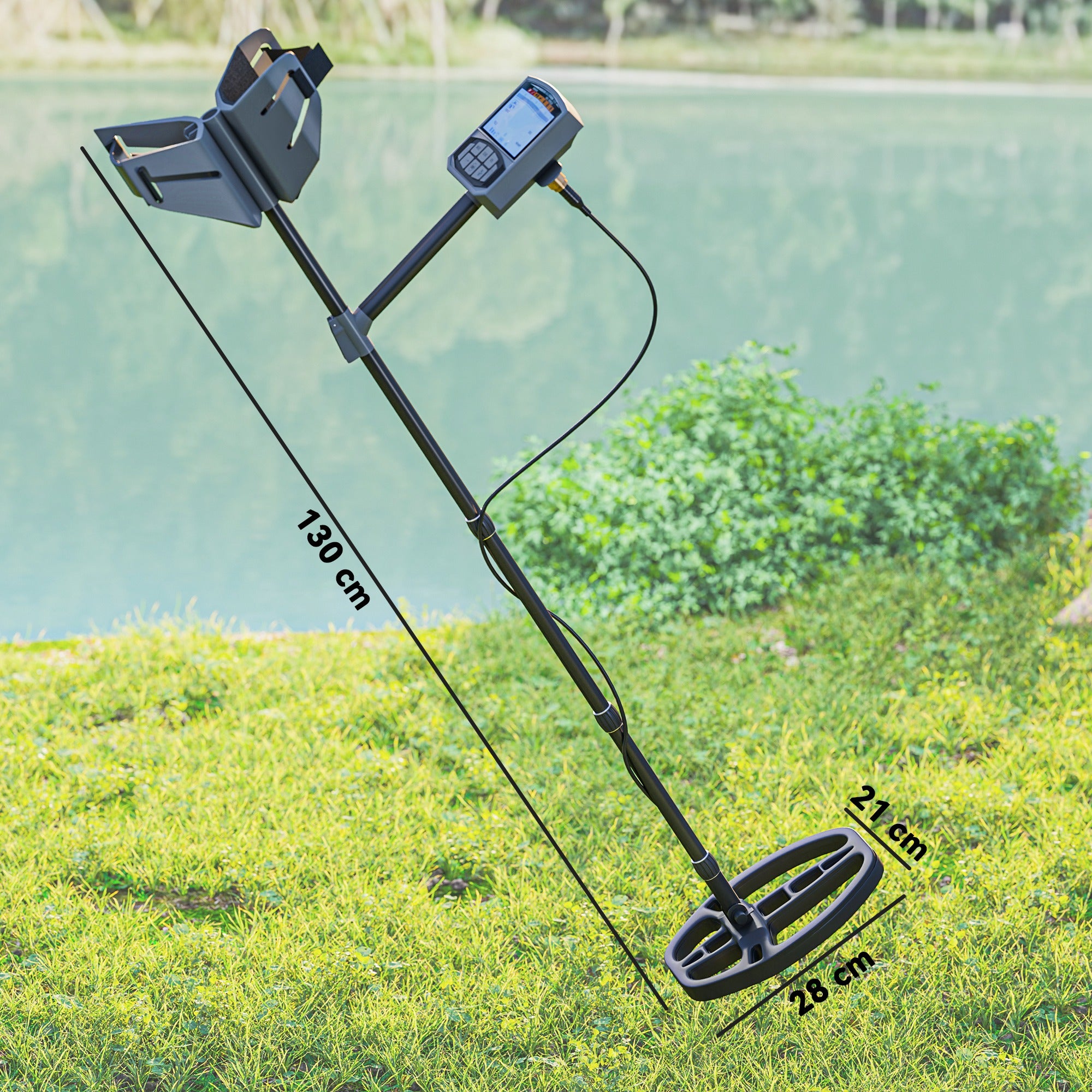 Metal Detector for Adults and Beginners, Gold Detector with Higher Accuracy IP68 Waterproof Coil, 5 Professional Modes with Pinpoint & Memory Mode, Bigger Backlit LCD Display with DSP Chip