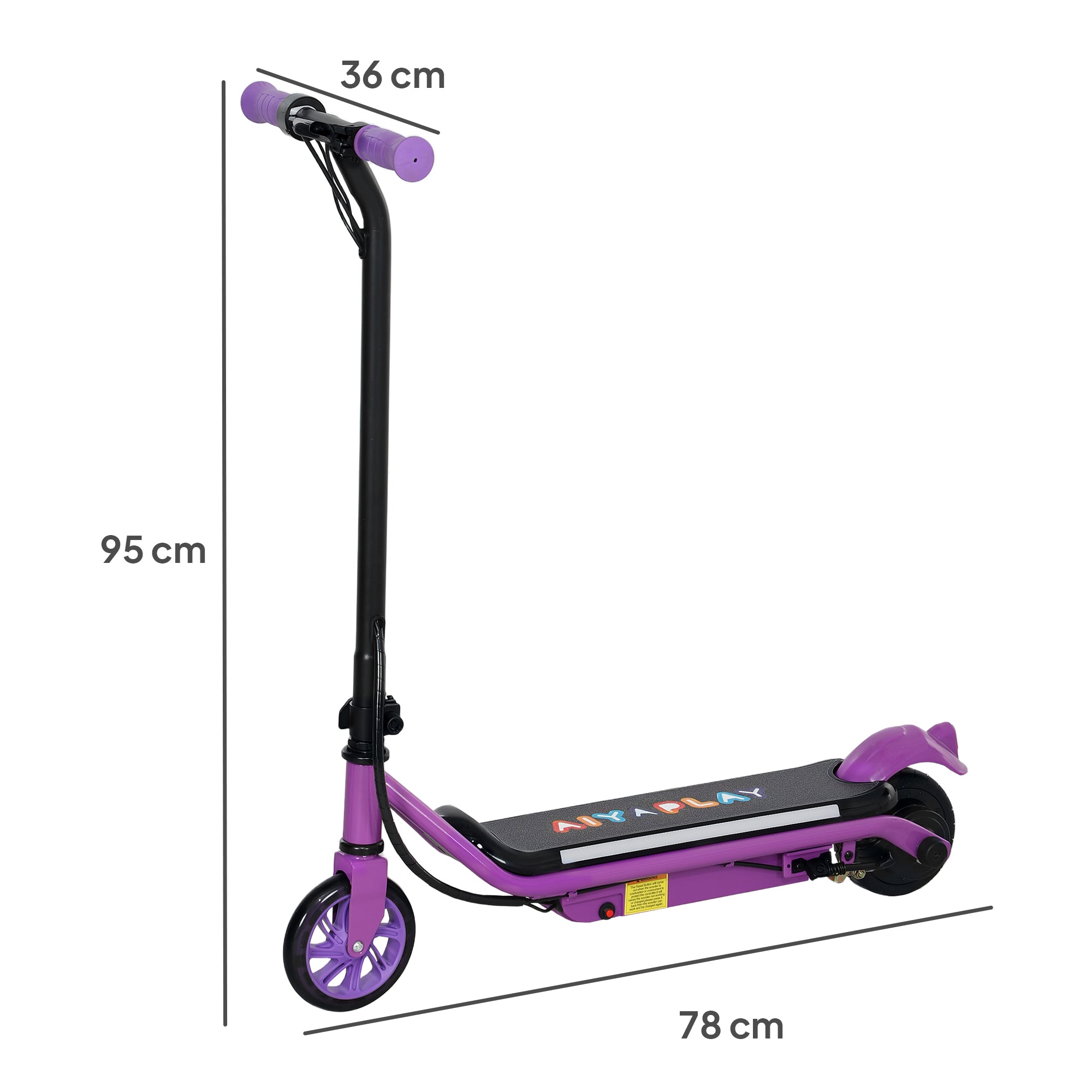 Electric Scooter for Kids Ages 6-14, with Dual Brakes, Flash Wheel and Colourful Light, Kids Electric Scooter E Scooter, Up to 12 KM/H & 10 KM, Purple
