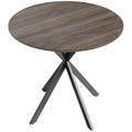 80cm Industrial Round Dining Table - Brown