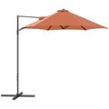 2.5m Rotating Cantilever Parasol with Base - Orange