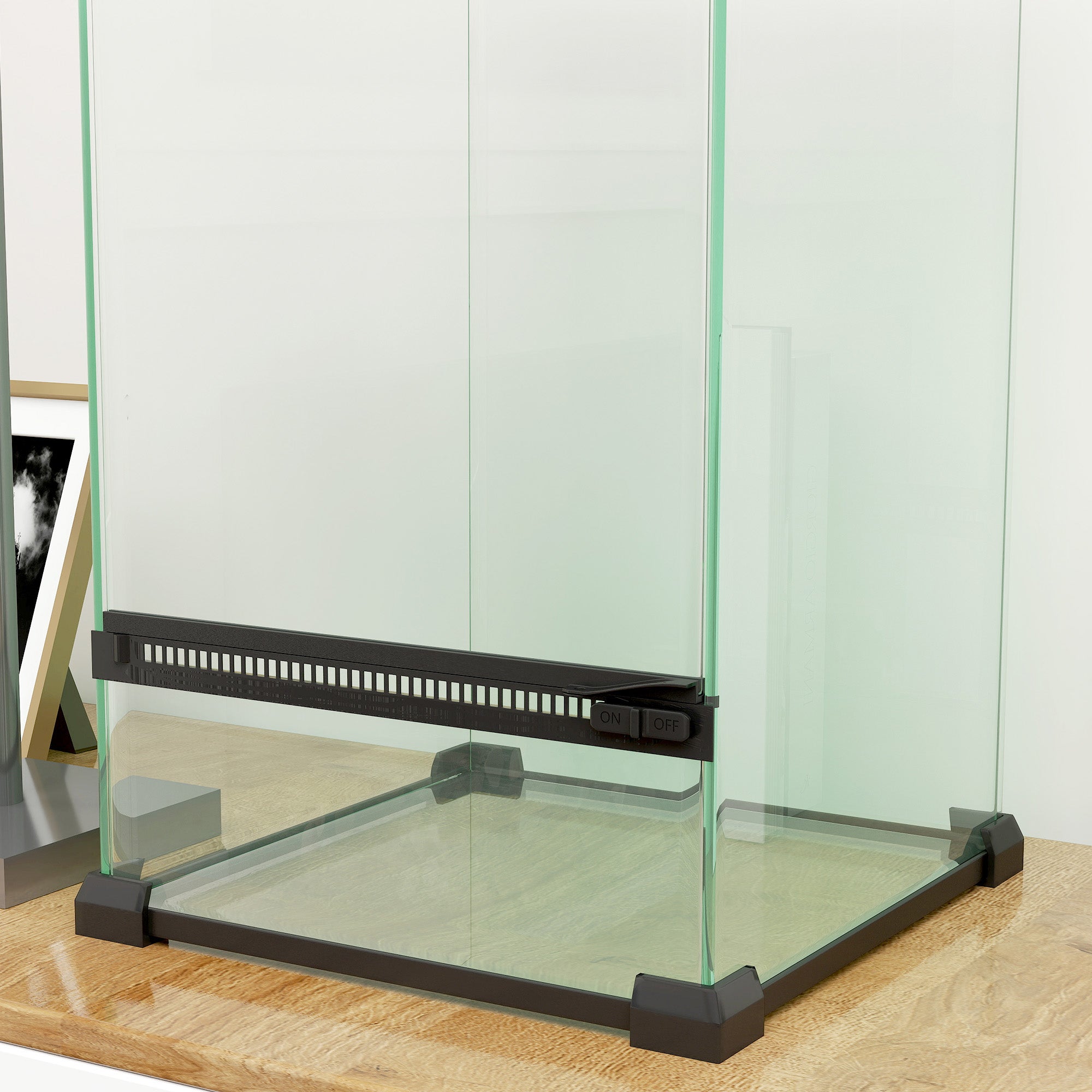 12L Vivarium for Lizards, Frogs, Snakes, Turtles, Tortoises w/ Anti-Escape Design, Ventilation