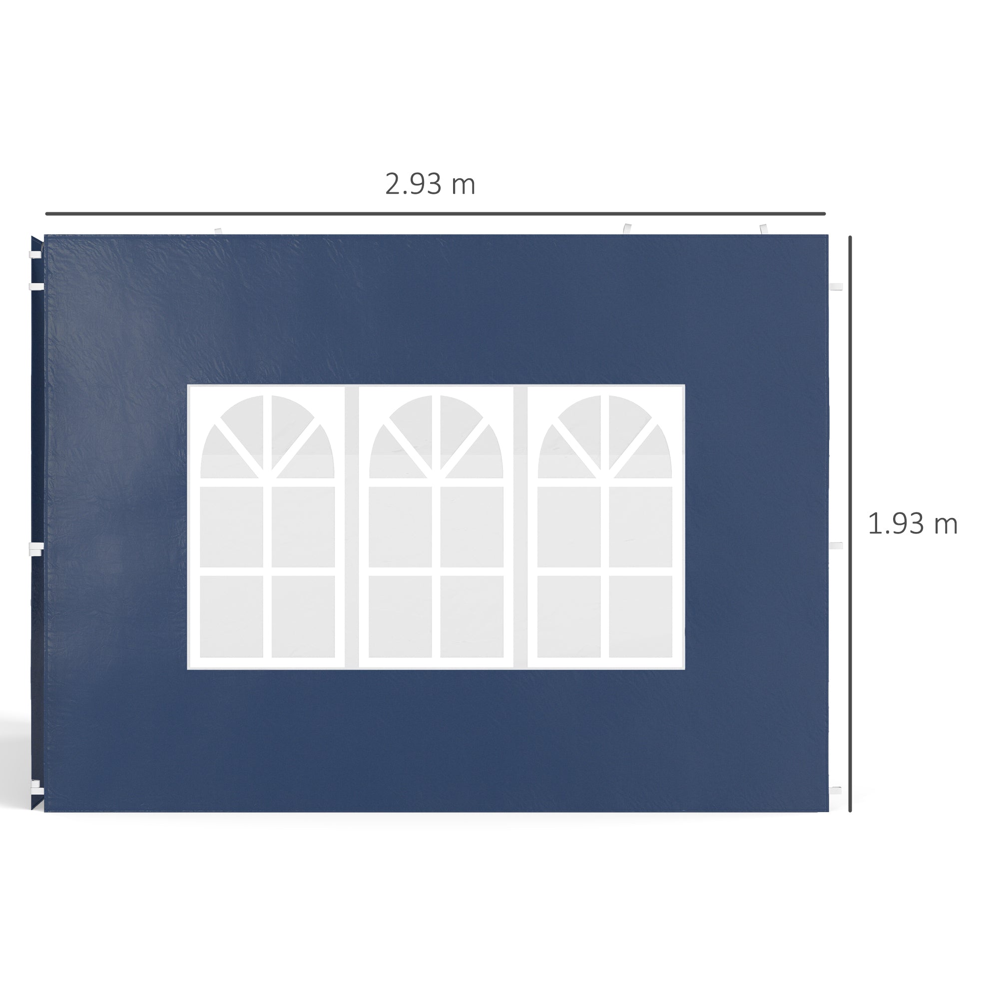 Set of Two 3 x 3(m) Gazebo Frame Replacement Walls - Blue