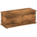 113L Storage Chest with Flip-Top Lid and Safety Hinges, Storage Trunk 100x40x40 cm - Rustic Brown