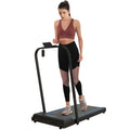 2.5HP Folding Treadmill Walking Pad with LED Display and Remote Control - Blue